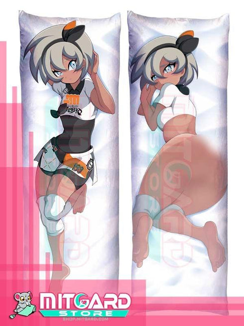 POKEMON SWORD & SHIELD Bea Body pillow case Dakimakura - 50cmx150cm / Peach Skin / NSFW version - 4